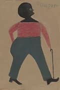 Man Walking 1940 By Bill Traylor