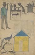 Kitchen Scene Yellow House By Bill Traylor