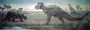 Triceratops and Tyrannosaurus By Charles R Knight