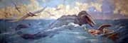 Tylosaurus Protostega and Pteranodon By Charles R Knight