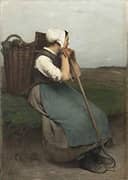 French Peasant Girl By Hugo Salmson