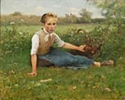 Picking Flowers 1882 By Hugo Salmson