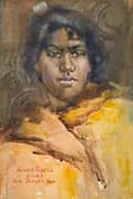 Head of a Maori Girl 1900 By Frances Hodgkins