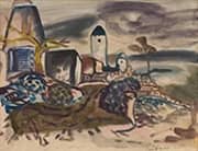 Storm Ibiza c1933 By Frances Hodgkins