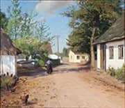 An Elderly Woman in a Village Street 1922 By Hans Andersen Brendekilde