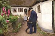 A visit from Grandfather By Hans Andersen Brendekilde