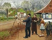 Laurit Andersen Ring Painting near Aasum Smithy By Hans Andersen Brendekilde