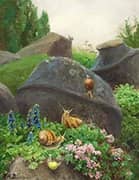 Vinbjerg Snails in the Garden 1930 By Hans Andersen Brendekilde