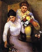 Arranging Flowers By Federico Zandomeneghi