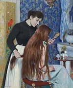 Brushing her Hair By Federico Zandomeneghi