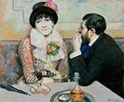 Couple in a Cafe 1885 By Federico Zandomeneghi