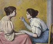 Intersting Conversation 1895 By Federico Zandomeneghi