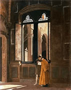 Palazzo Pretorio in Florence 1865 By Federico Zandomeneghi