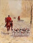 Hunting with Hounds the Relay By Rene Princeteau