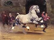 Jockey Driving His Horse By Rene Princeteau