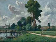 Auxerre Landscape of a Riverbank 1900 By Maximilien Luce