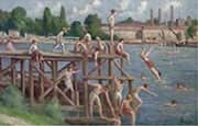 Bathing 1920 By Maximilien Luce