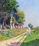 Eragny Horse on a Sunny Pathg By Maximilien Luce