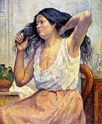 Madame Bouin at Her Toilet By Maximilien Luce