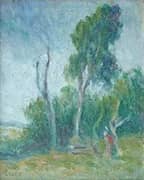 Shepherdess with Her Dog c1905 By Maximilien Luce