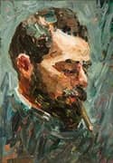 Portrait of the Painter Paul Kayser By Alma del Banco
