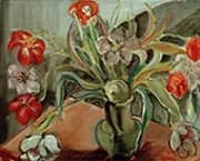 Red and White Tulips 1940 By Alma del Banco