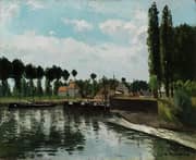 The Weir at Pontoise 1868 By Camille Pissarro