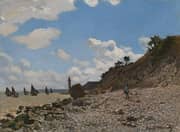 The Beach at Honfleur By Claude Monet