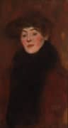 Woman with Fur Collar 1897 By Gustav Klimt