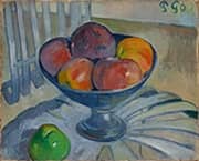 Fruit Dish on a Garden Chair 1890 By Paul Gauguin