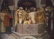 The Baptism of Prince Vladimir a Fresco from the Kiev Cathedral By Viktor Vasnetsov