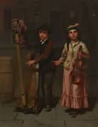 The Two Musicians By John George Brown