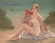 A Bathing Beauty By Francois Martin-Kavel