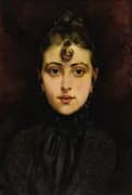 Portrait De Jeune Femme 1890 By Francois Martin-Kavel