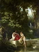 Bathing Nymphs By Wilhelm Amberg