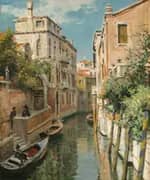 A Canal in Venice By Louis Aston Knight