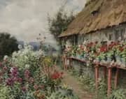 Cottage Garden Normandy By Louis Aston Knight