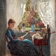 Reading at the Window c1895 By Wilhelm Amberg