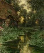 Diane's Cottage at Sunset By Louis Aston Knight