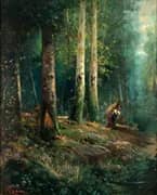 The Brushwood Gatherer By Wilhelm Amberg