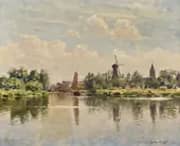 Dutch Sloop Departing By Louis Aston Knight