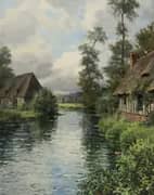 La Risle a La Heronniere Normandy By Louis Aston Knight