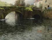 The Flower Bridge Quimperle By Louis Aston Knight