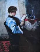 Woman Reading By Ferdinand Max Bredt