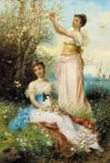 Springtime Maidens By Hans Zatzka
