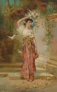 The Flower Girl II By Hans Zatzka