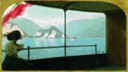 Boat on Lake Maggiore By Angelo Morbelli