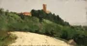 Monferrato Road with the Castle of Uviglie 1873 By Angelo Morbelli