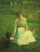 Outdoor Lesson By Angelo Morbelli