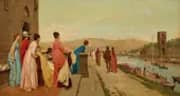 The Regatta on the Arno By Raffaello Sorbi